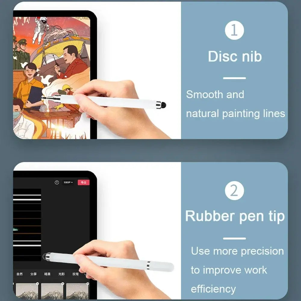 Tablet Pen Drawing Screen Touch Pen 2 in 1 Stylus Pen for IPhone IPad Tablet Capacitive Touch Pencil for Samsung Android Phone - Nexvibe