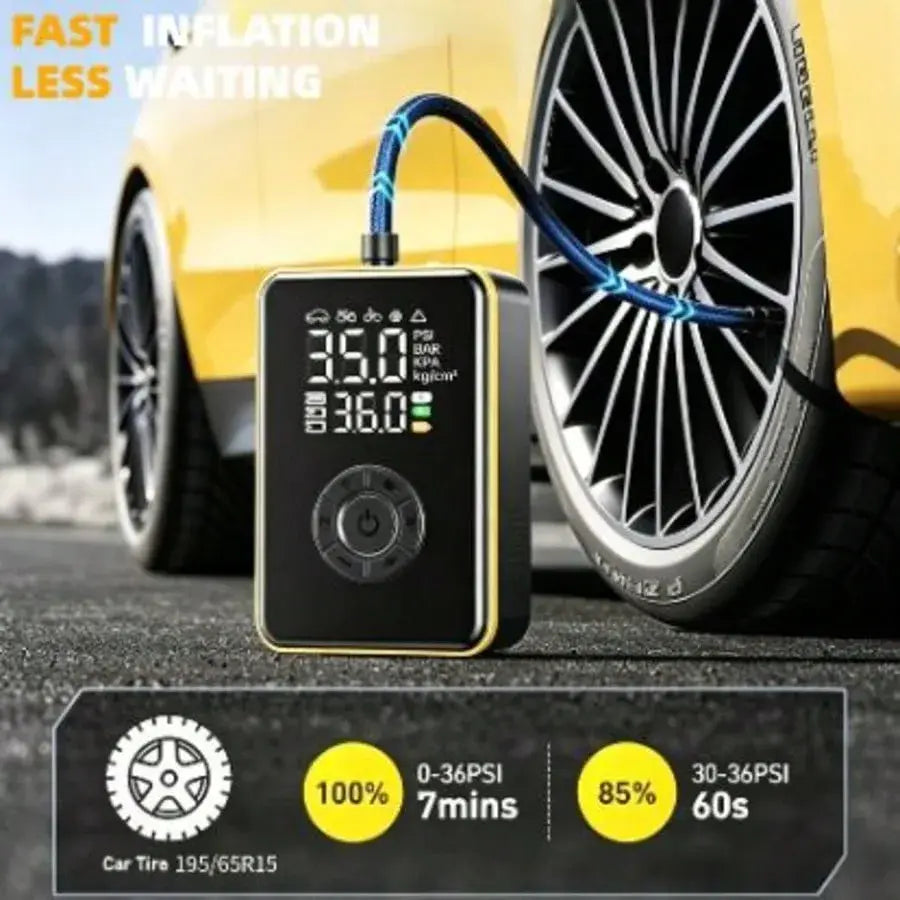 Tire Inflator Portable Air Compressor,150 PSI Cordless Mini Air Bike Auto Shut-Off Pump with Digital Display Pressure