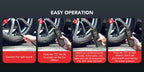 Tire Inflator Portable Air Compressor Air Pump for Car Tires with LED Lights&Pressure Gauge for Auto Motorcycles Bikes