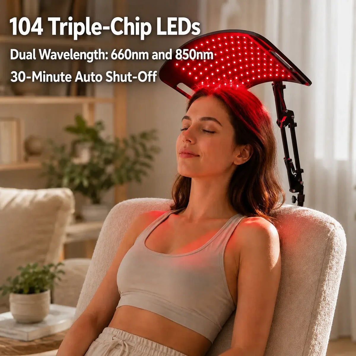 Red Light Lamp For Face and Body Home Use 660nm 850nm Near Infrared Light Panel Device with Adjustable Stand with Timer - Nexvibe