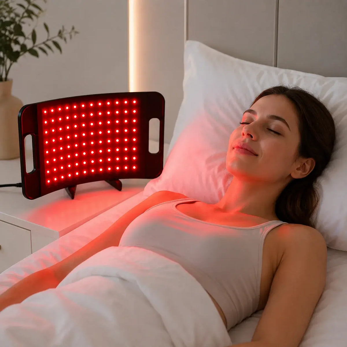 Red Light Lamp For Face and Body Home Use 660nm 850nm Near Infrared Light Panel Device with Adjustable Stand with Timer - Nexvibe