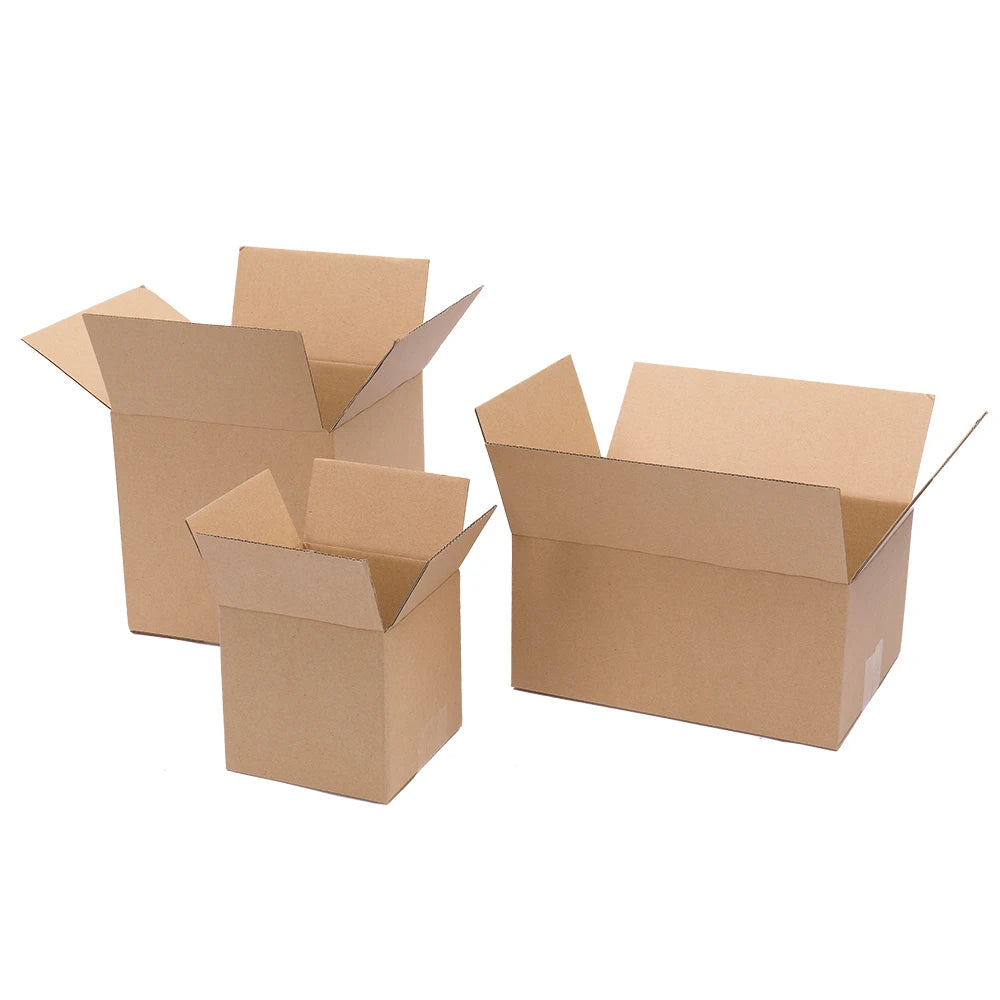 USA Stock 100 Corrugated Paper Boxes 8x6x4’’（20.3*15.2*10cm）Yellow 4x4x4’’（10*10*10cm） 6x4x2’’（15.2*10.2*5.1cm）3size