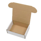US Stock 50pack Box Mailers Corrugated Paper Boxes 6x4x2 ’(15.2 * 10 * 5cm) White Outside and Yellow Inside - United