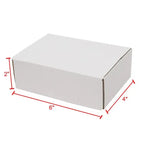 US Stock 50pack Box Mailers Corrugated Paper Boxes 6x4x2 ’(15.2 * 10 * 5cm) White Outside and Yellow Inside - United