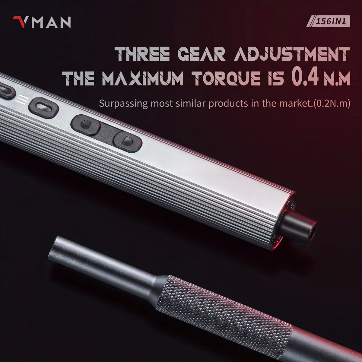 VMAN 156-in-1 Mini Electric Screwdriver Set Precision Repair Tools with Magnetic Phillips Screw Driver Bits for iPhone