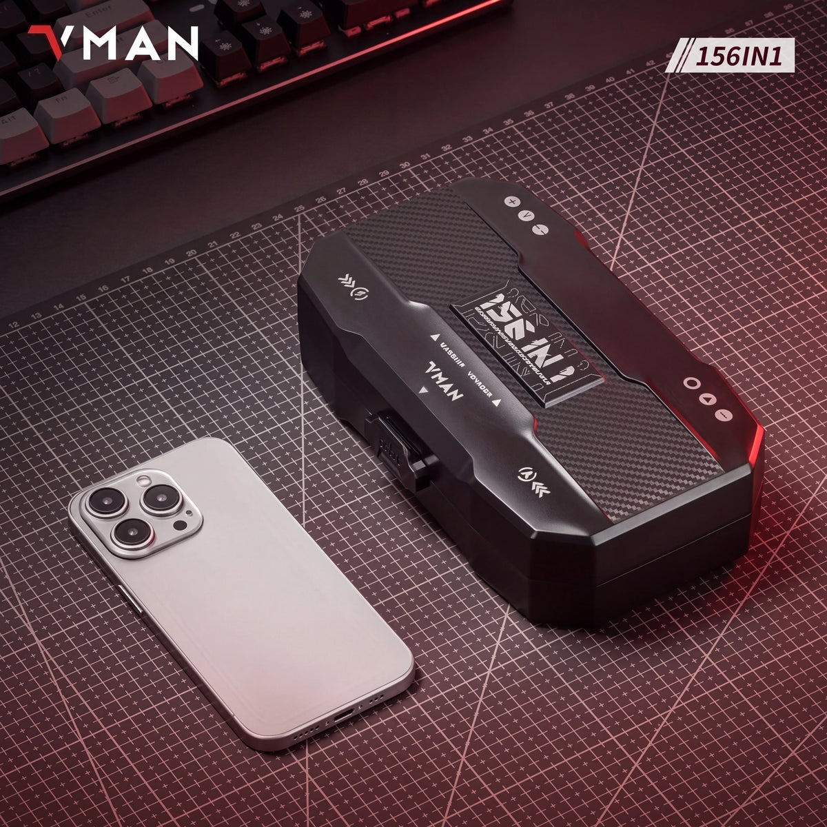 VMAN 156-in-1 Mini Electric Screwdriver Set Precision Repair Tools with Magnetic Phillips Screw Driver Bits for iPhone