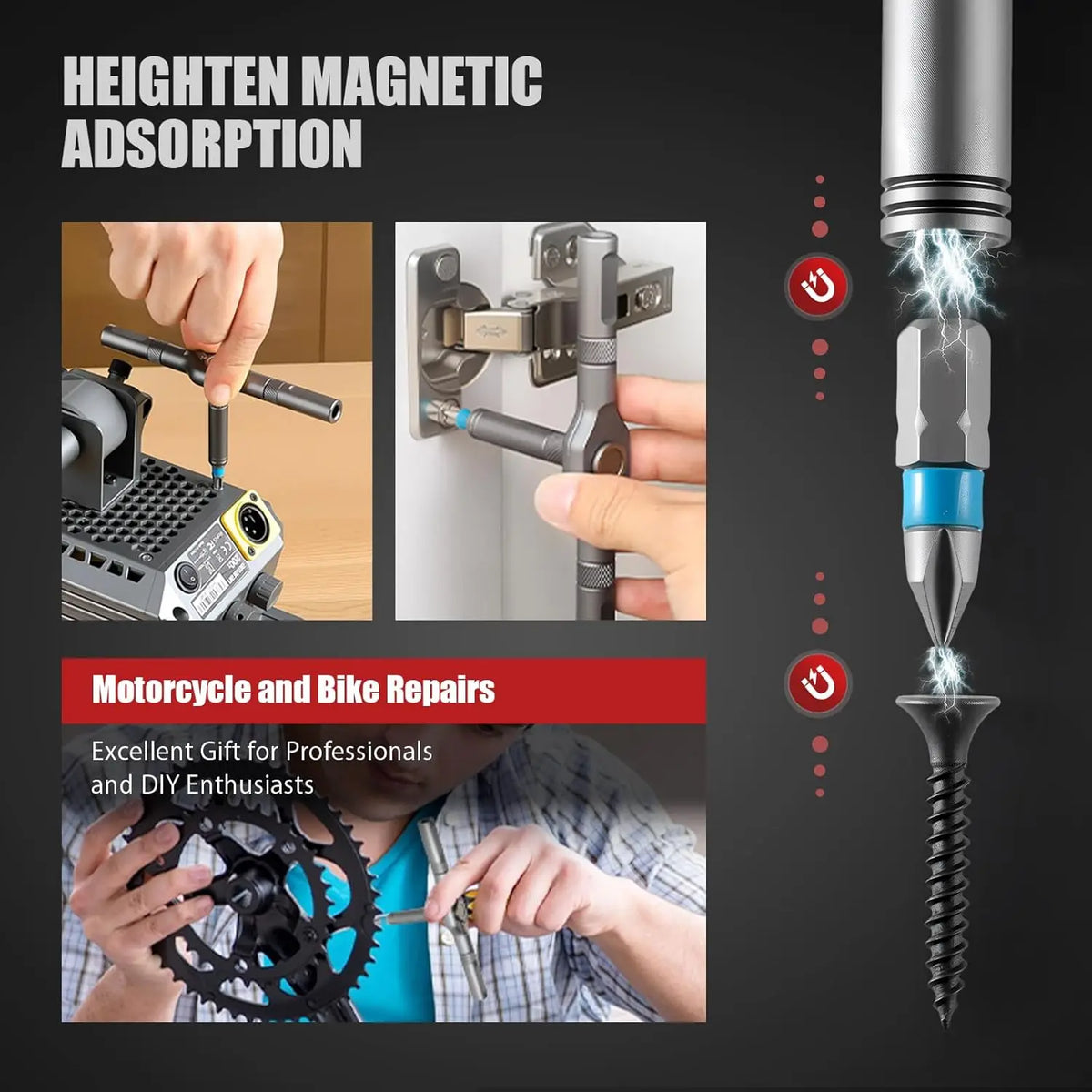 VMAN 24in1 Multifunction Ratchet Screwdriver Set Multi Magnetic Bits Mini Repair Tool Kit Household Tool For PC & Desk