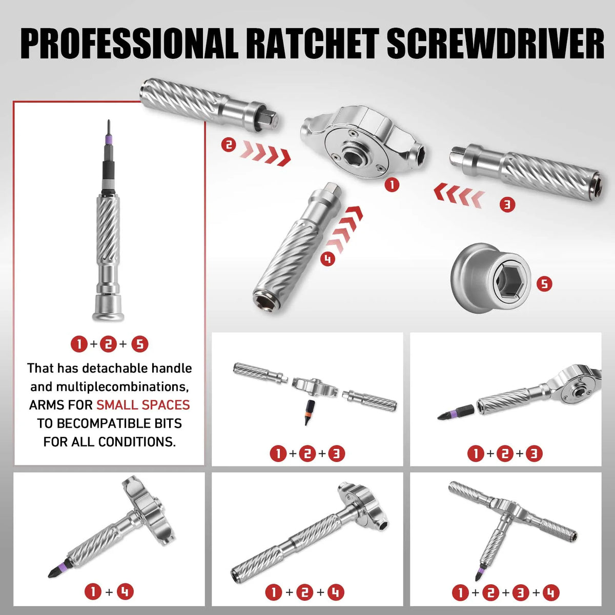 VMAN 66in1 Multifunction Ratchet Screwdriver Set Multi Magnetic Bits Mini Repair Tool Kit Household Tool For PC & Desk