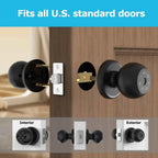 Viladepot Ball-Shaped Smart Lock Fingerprint, App-Controlled, Passcode, and Electronic Touchscreen Keypad Door Lock Smart Handle