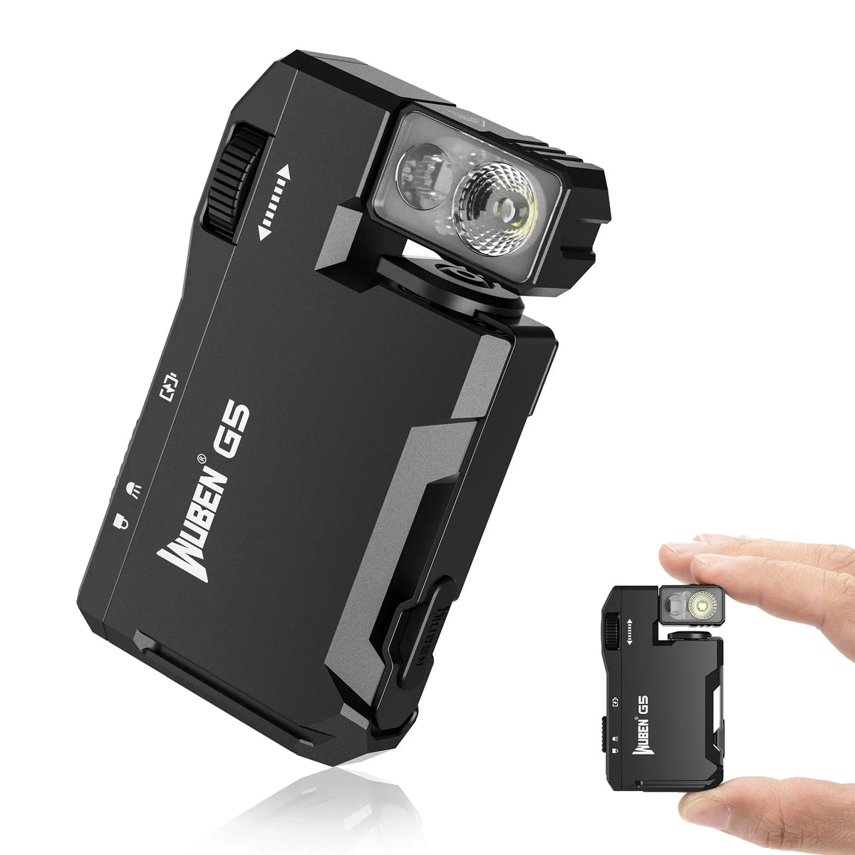 WUBEN G5 EDC 400 Lumen & RGB Dual-Light Flashlight USB-C Rechargeable Keychain hands Free for Camping, Car Repair, Home Use - Nexvibe