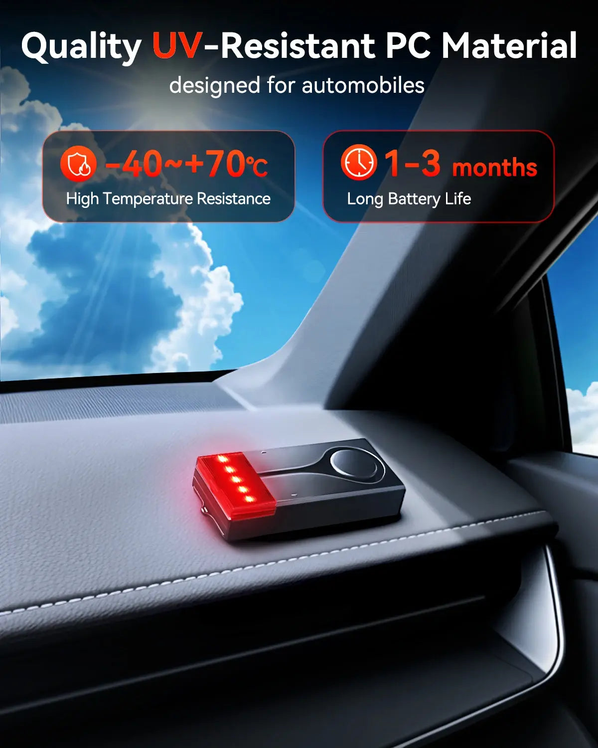 Wireless Car Vibration Burglar Alarm With Light 108dB Loud Car Door And Window Anti Theft Alarm Bike Motorcycle Security Alarm - Nexvibe