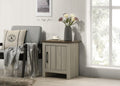 Nyla 16'W Gray Oak End Table, Side Table, Nightstand with Cabinet Door