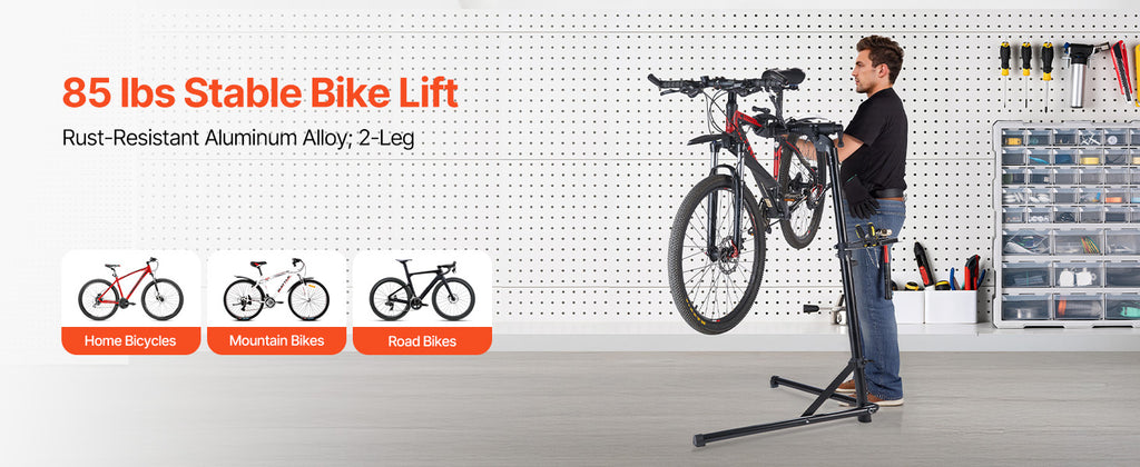 SucceBuy Bike Repair Stand 66/85/88/110lb Heavy-duty Bicycle Work Stand Foldable Bicycle Maintenance Rack for Mountain&Road Bike