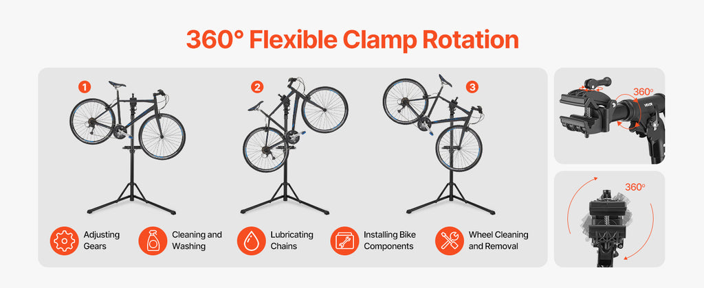 SucceBuy Bike Repair Stand 66/85/88/110lb Heavy-duty Bicycle Work Stand Foldable Bicycle Maintenance Rack for Mountain&Road Bike