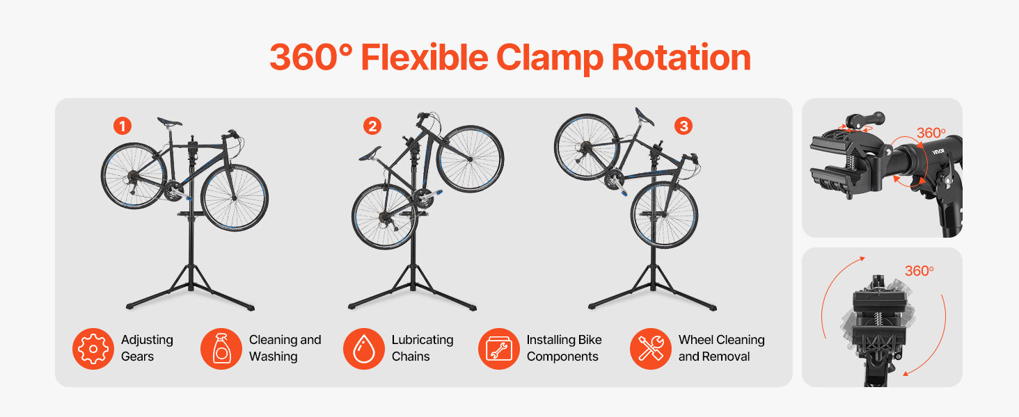 SucceBuy Bike Repair Stand 66/85/88/110lb Heavy-duty Bicycle Work Stand Foldable Bicycle Maintenance Rack for Mountain&Road Bike