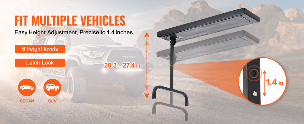 SucceBuy Under Dash Creeper, 40 in, 20.3-27.4 in Height Adjustable Laying Down or Upright Inside of Car or Truck for Garage Shop
