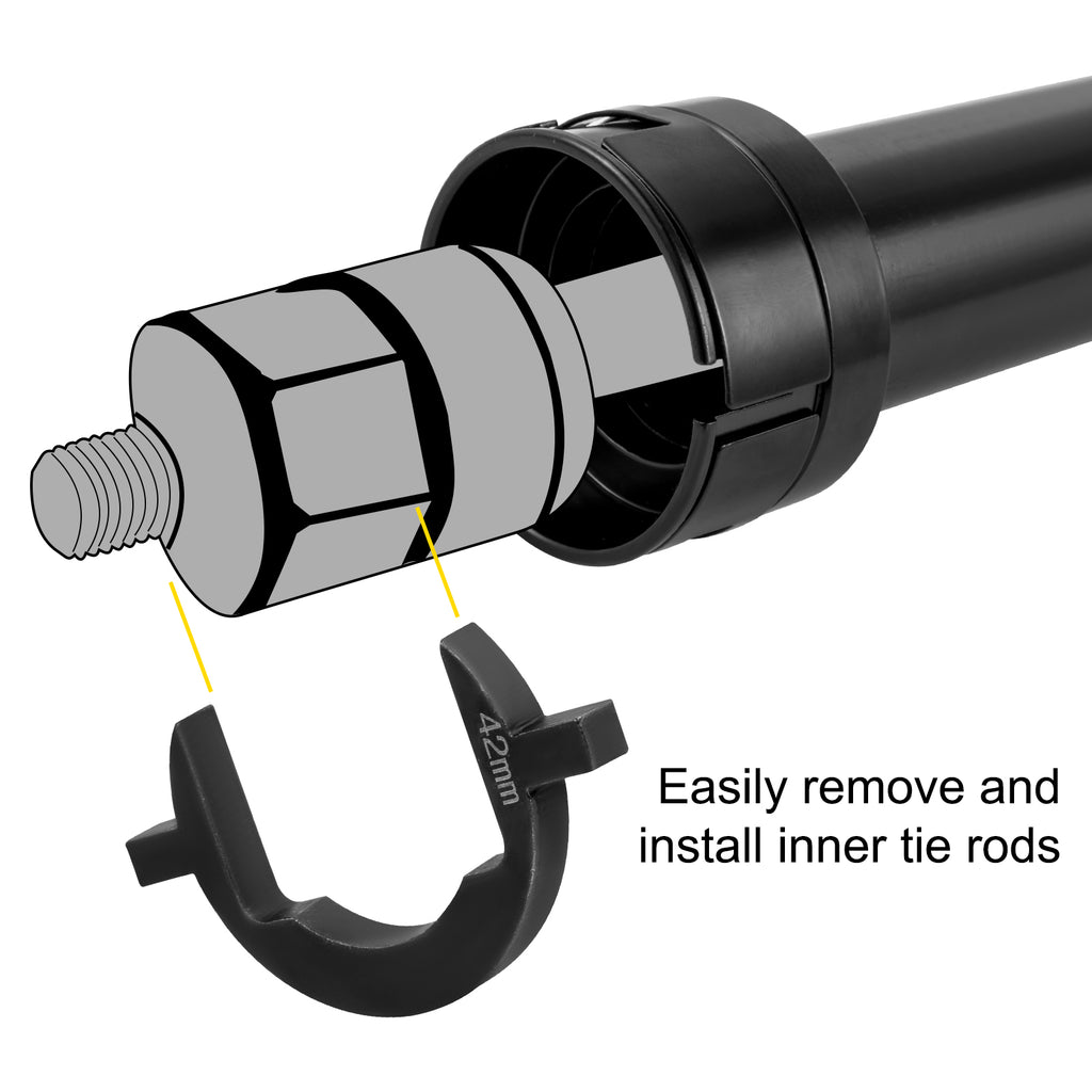 SucceBuy Inner Tie Rod Tool Kit 12 Pcs Tie Rod Removal Tool 12 Pcs Crowfoot Adapters Master Inner Tie Rod Tool Set Tie Rods Tool