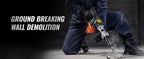 SucceBuy 1400W Demolition Jack Hammer Electric Jackhammer Heavy Duty 2900 BPM Concrete Breaker 2pcs Chisels Bits Chipping