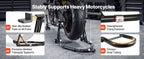SucceBuy Motorcycle Stand Lift 850lbs Front Rear Combo Stand Lift Stand Front&Rear Wheel Fork Stand Heavy Duty Rear Wheel Stand