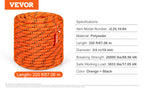 SucceBuy 220ft Dual-Weave Polyester Rope 48-Strand Outdoor Accessories Emergency Cord for Camping Swinging Rappelling Rescue