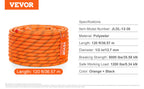 SucceBuy 120ft Dual-Weave Polyester Cord 3/8 1/2in 48-Strand Multi-Use Rope for Arborist Activities Outdoor Adventures Versatile