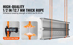 SucceBuy 220ft Dual-Weave Polyester Rope 48-Strand Outdoor Accessories Emergency Cord for Camping Swinging Rappelling Rescue