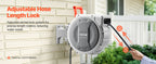 SucceBuy Retractable Garden Hose Reel Wall Mounted Hose Reel Heavy Duty Garden Hose Reel with 9 Patterns Nozzle Swivel Bracket