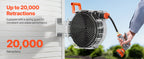 SucceBuy Retractable Garden Hose Reel Wall Mounted Hose Reel Heavy Duty Garden Hose Reel with 9 Patterns Nozzle Swivel Bracket