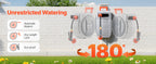 SucceBuy Retractable Garden Hose Reel Wall Mounted Hose Reel Heavy Duty Garden Hose Reel with 9 Patterns Nozzle Swivel Bracket