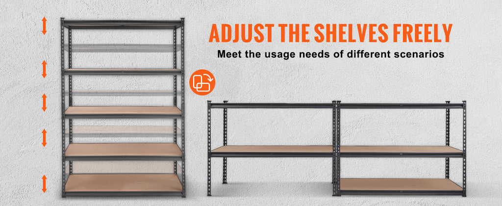 SucceBuy 5 Layers Standing Storage Shelving Unit Heavy Duty Organizer Metal Rack for Kitchen Living Room Warehouse Flower Stand
