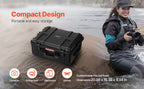 SucceBuy IP67 Weatherproof Hard Case Heavy Duty Protective Case w/ Pre-cut Foam and Handles for Travel Hunting Military Cameras