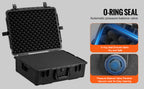 SucceBuy IP67 Weatherproof Hard Case Heavy Duty Protective Case w/ Pre-cut Foam and Handles for Travel Hunting Military Cameras