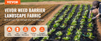 VEVOR 3FTx50FT Premium Heavy Duty Weed Barrier Landscape Fabric 3.2OZ Woven Geotextile Fabric Under Gravel High Permeability