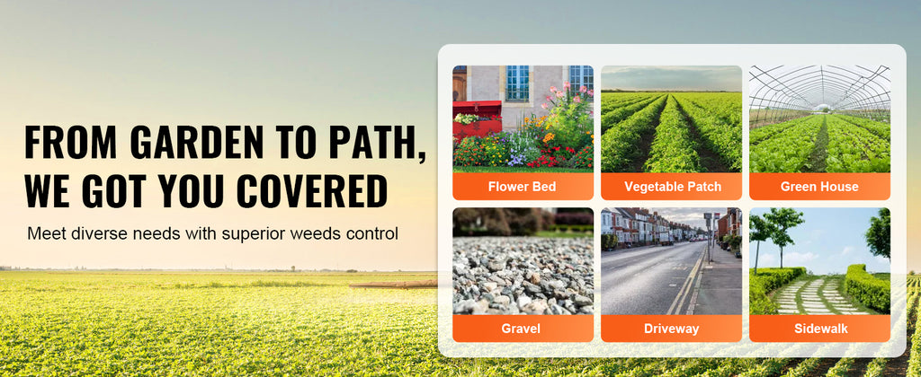 VEVOR 3FTx50FT Premium Heavy Duty Weed Barrier Landscape Fabric 3.2OZ Woven Geotextile Fabric Under Gravel High Permeability